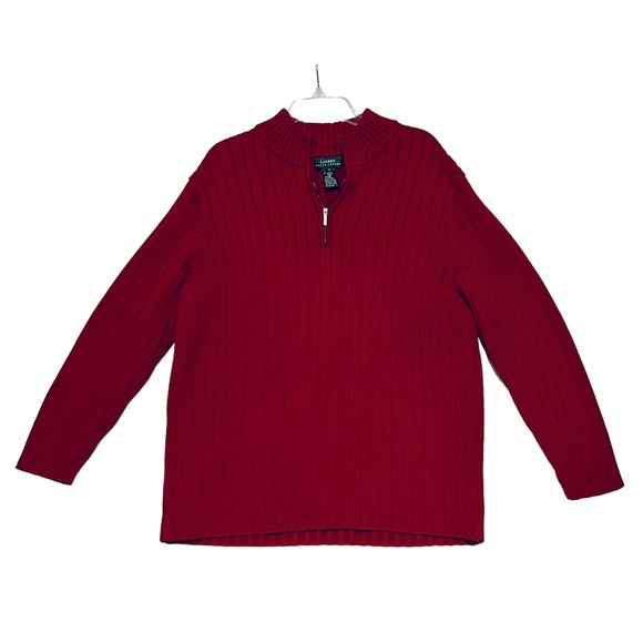 Lauren‎ Ralph Lauren Woman's Size 3X Red Zipper Neck 100% Cotton Vintage Stretch - Picture 1 of 12